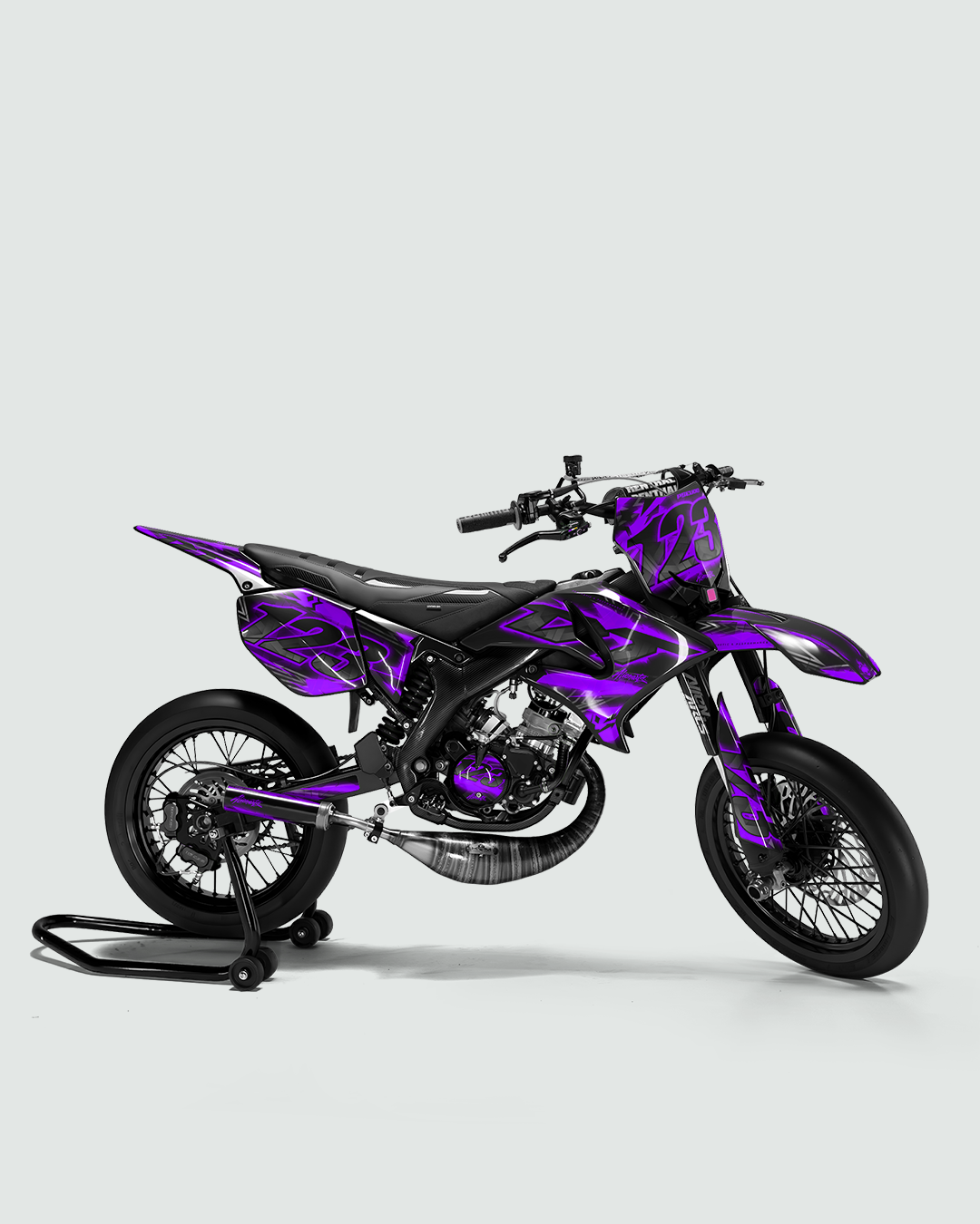 RAZOR - Kit deco YAMAHA DT 50cc - Violet — vue de côté