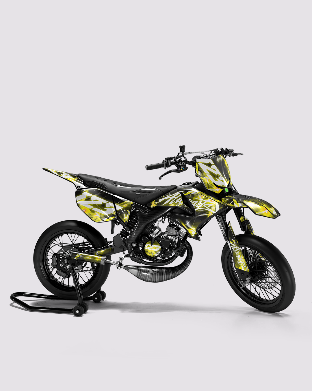 PLASMA - Kit deco YAMAHA DT 50cc - Jaune — vue de côté