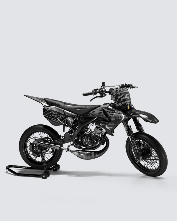 REAPER - Kit deco YAMAHA DT 50cc - Blanc — vue de côté