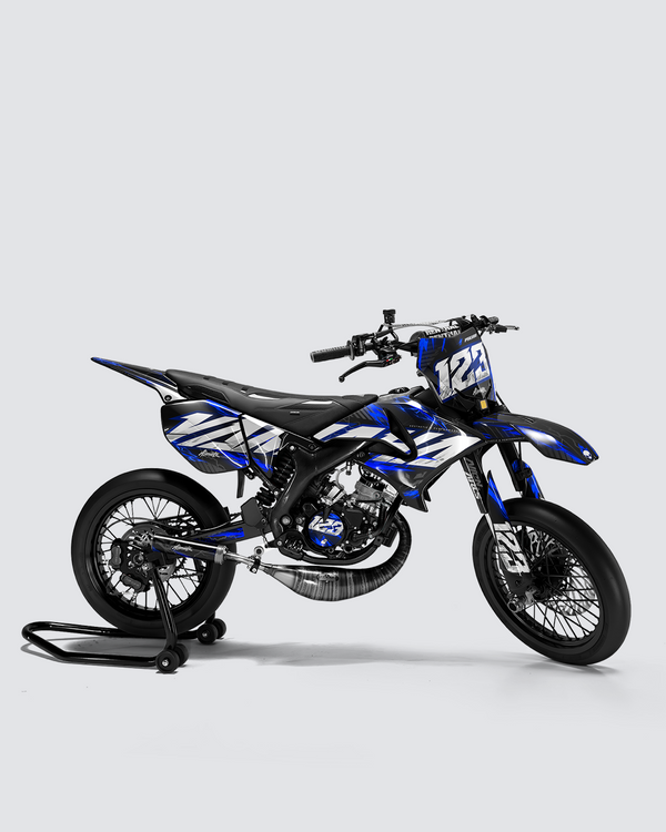 STORMX - Kit deco YAMAHA DT 50cc - Bleu — vue de côté