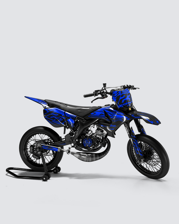 REAPER - Kit deco YAMAHA DT 50cc - Bleu — vue de côté