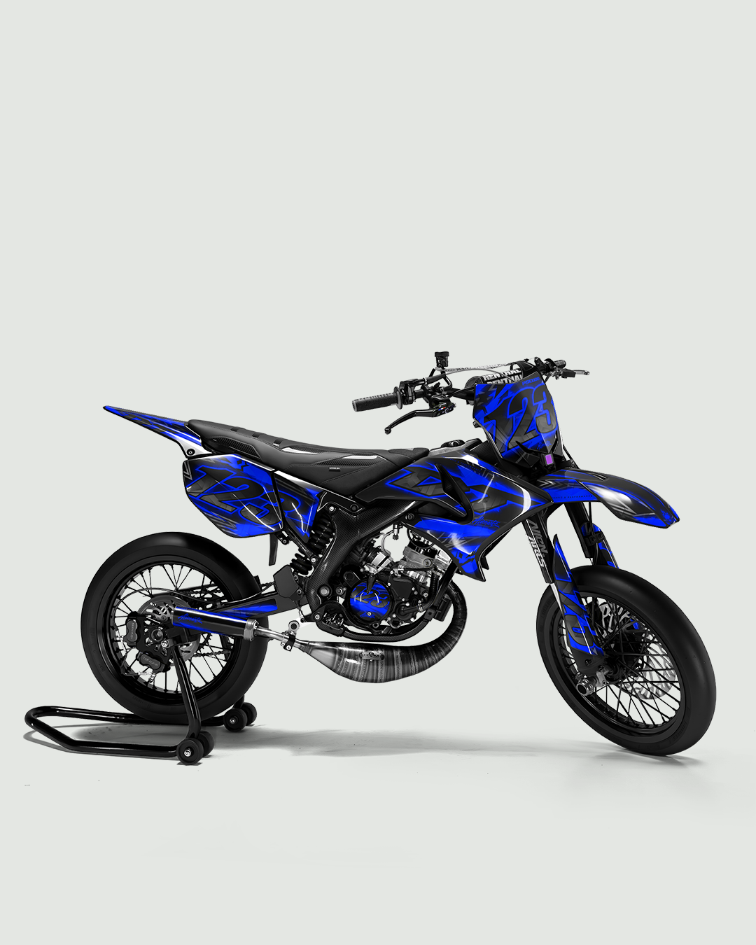 RAZOR - Kit deco YAMAHA DT 50cc - Bleu — vue de côté