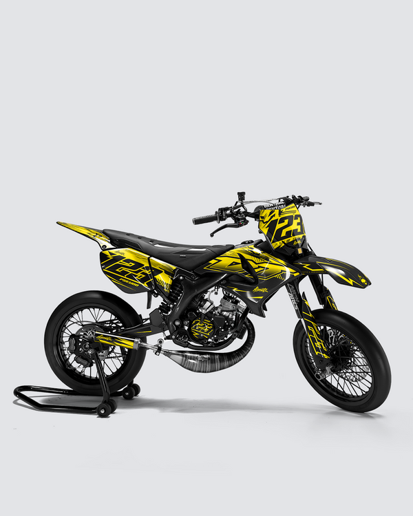 REAPER - Kit deco YAMAHA DT 50cc - Jaune — vue de côté