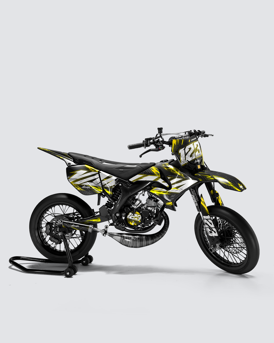 STORMX - Kit deco YAMAHA DT 50cc - Jaune — vue de côté