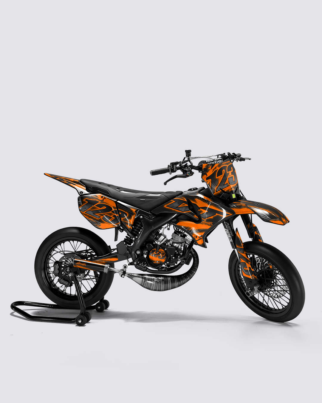 RAZOR - Kit deco YAMAHA DT 50cc - Orange — vue de côté