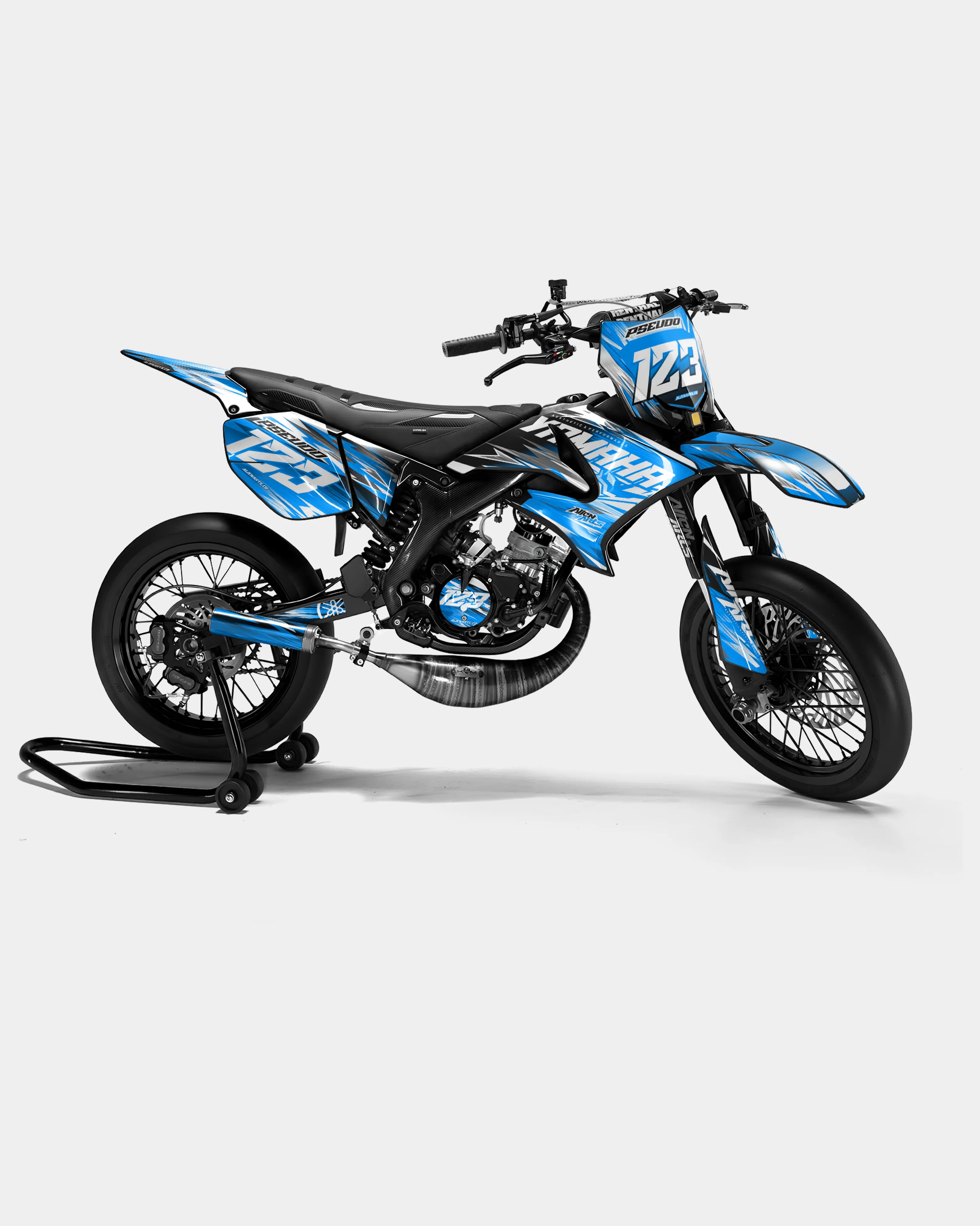 AUROPE - Kit deco YAMAHA DT 50cc - Bleu