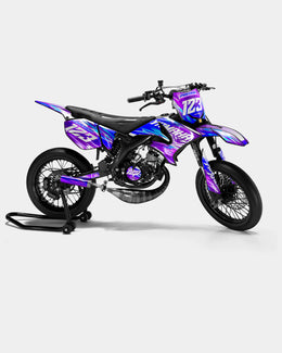 AUROPE - Kit deco YAMAHA DT 50cc - Bleu Rose — vue 1