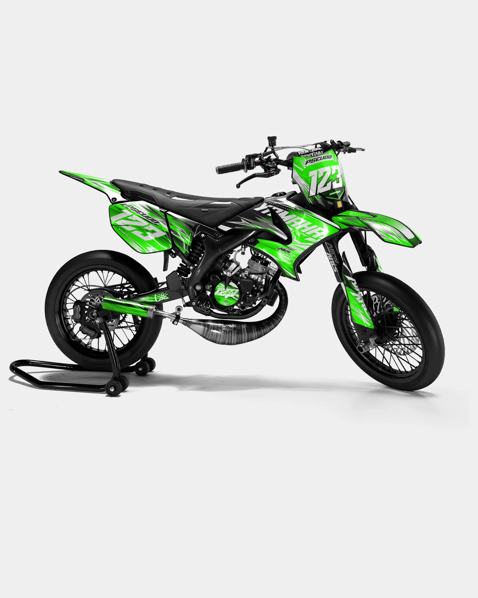 AUROPE - Dekorationsset YAMAHA DT 50cc - Grün