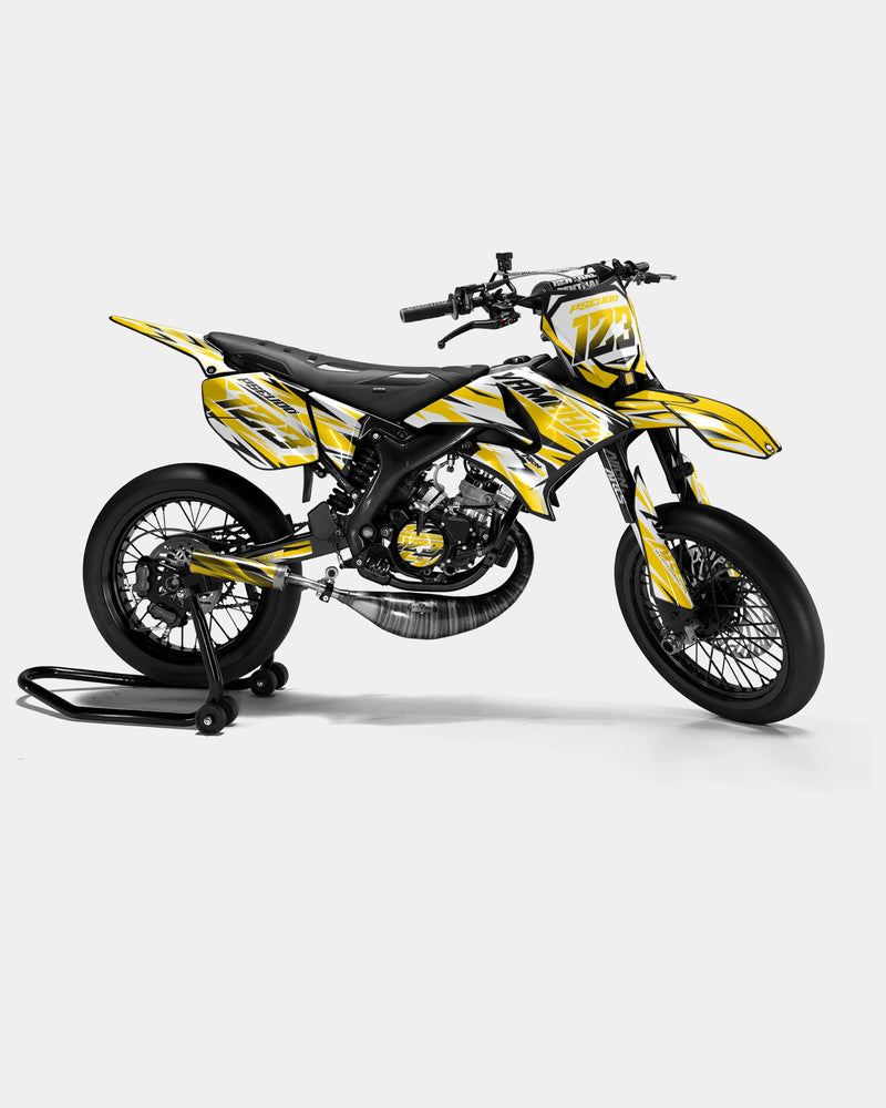 FABLE - Kit deco YAMAHA DT 50cc - Jaune foncé