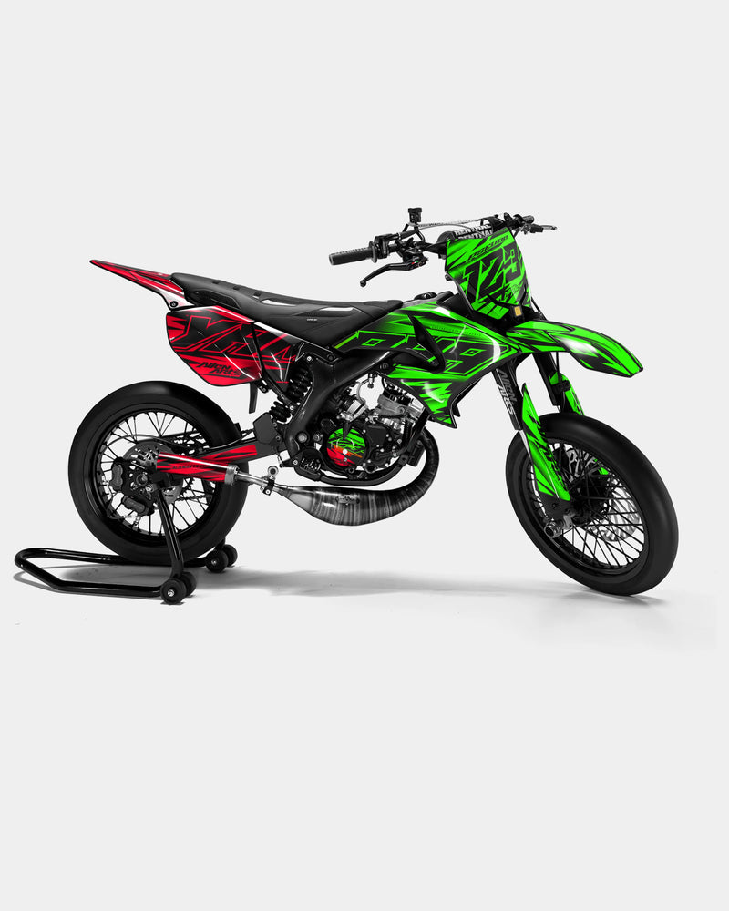 PAENO - Kit deco YAMAHA DT 50cc - Vert Rouge