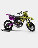 PAENO - Dekorationsset YAMAHA DT 50cc - Gelb Rosa