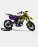 PAENO - Dekorationsset YAMAHA DT 50cc - Gelb Violett