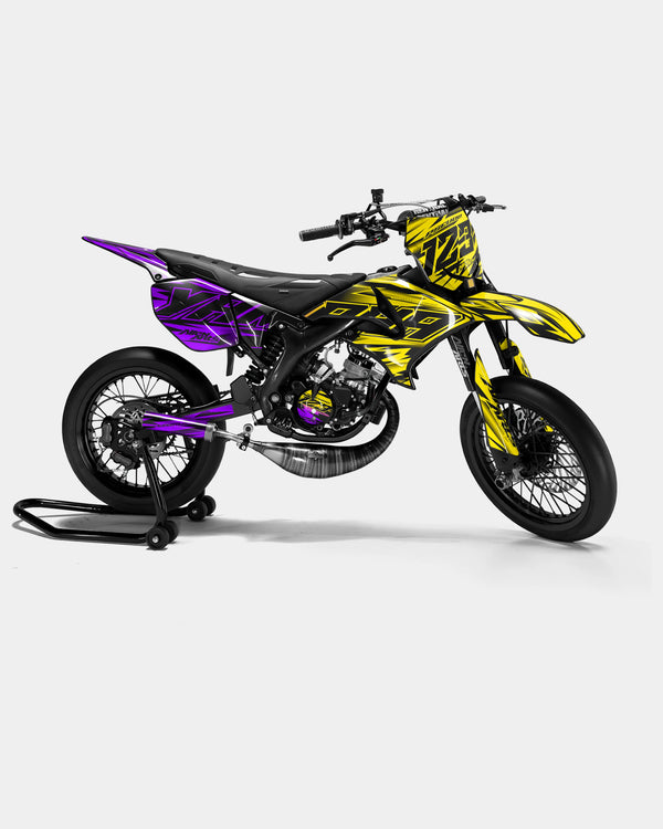 PAENO - Kit deco YAMAHA DT 50cc - Jaune Violet