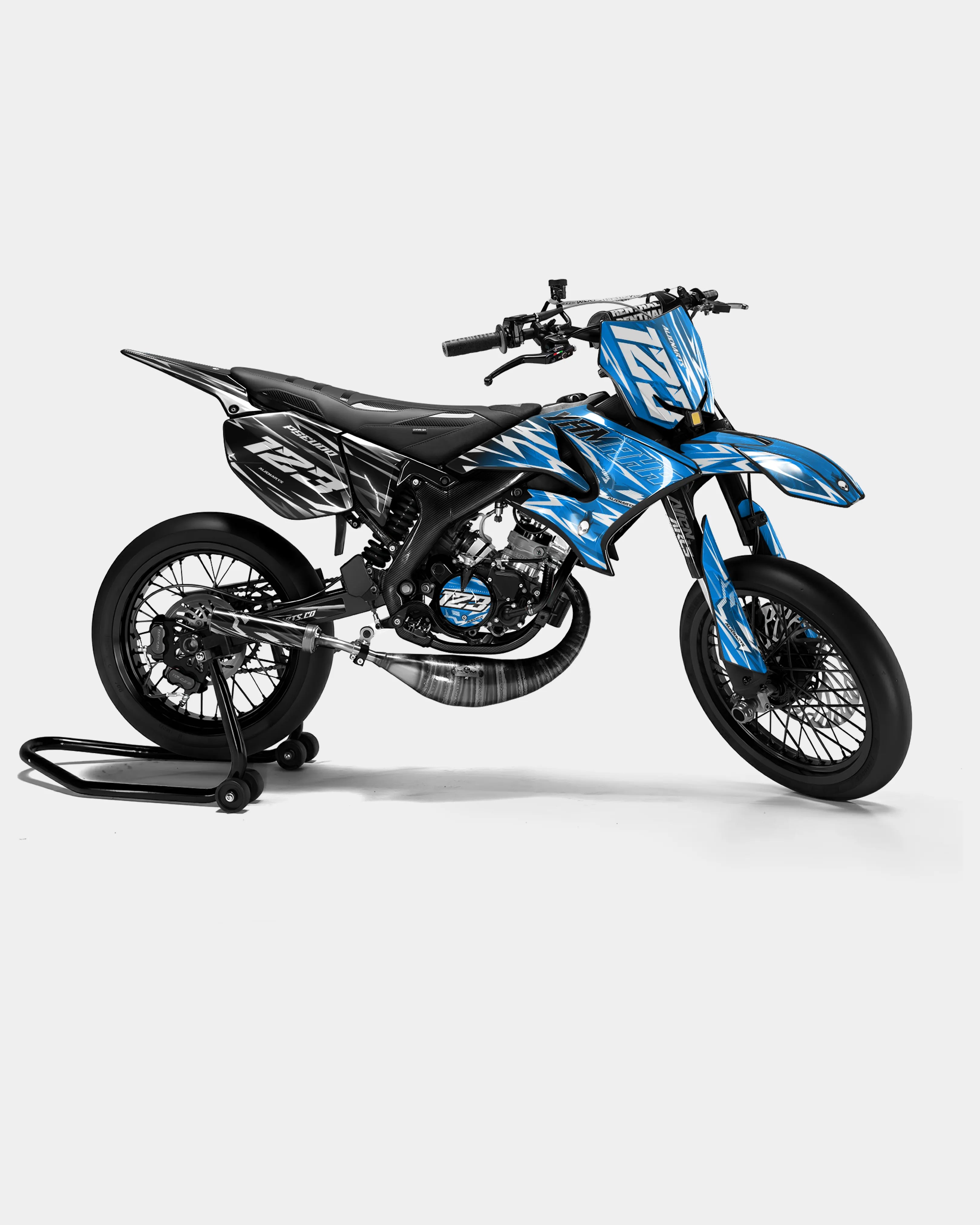 PLUME - Kit deco YAMAHA DT 50cc - Bleu