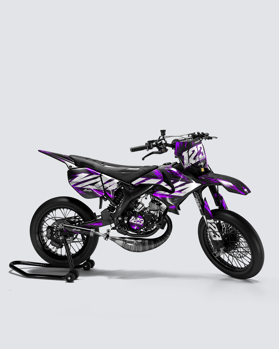 STORMX - Kit deco YAMAHA DT 50cc - Violet — vue de côté