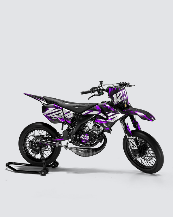 STORMX - Kit deco YAMAHA DT 50cc - Violet — vue de côté