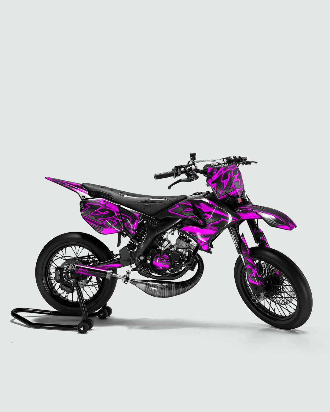 RAZOR - Kit deco YAMAHA DT 50cc - Rose — vue de côté