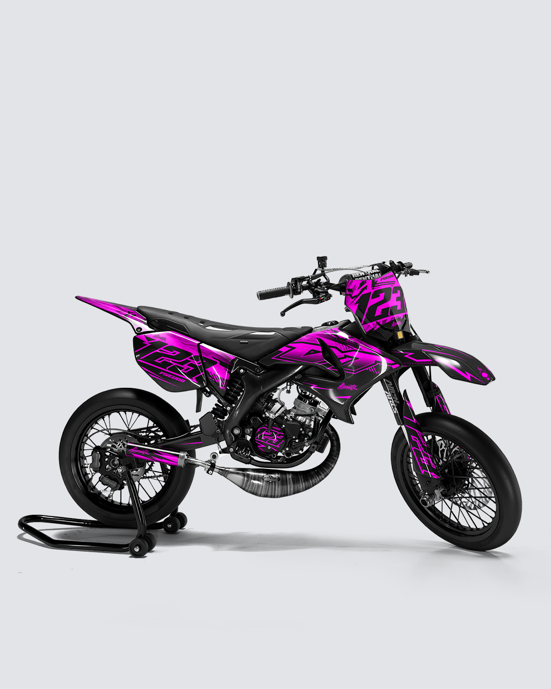 REAPER - Kit deco YAMAHA DT 50cc - Rose — vue de côté