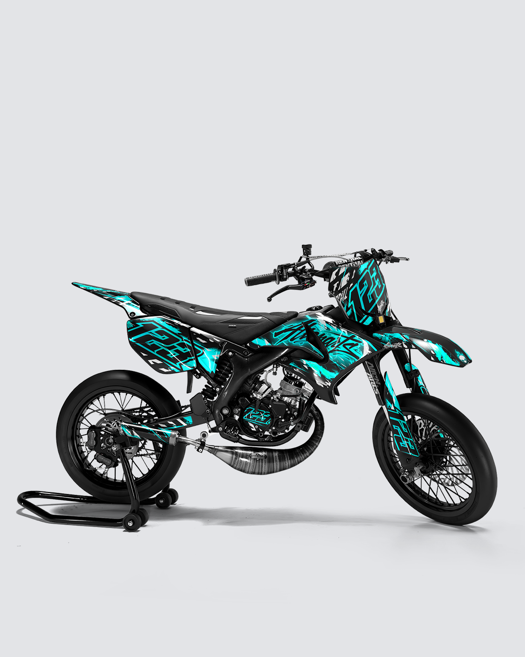 ROGUE - Kit deco YAMAHA DT 50cc - Turquoise — vue de côté