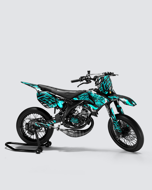 ROGUE - Kit deco YAMAHA DT 50cc - Turquoise — vue de côté
