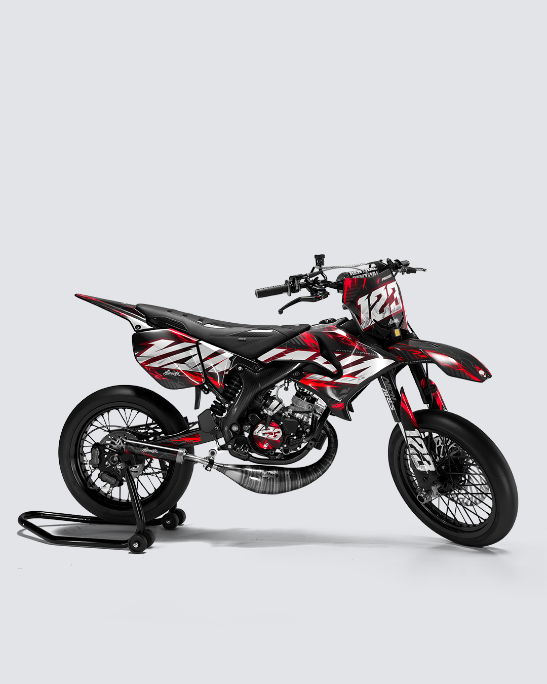 STORMX - Kit deco YAMAHA DT 50cc - Rouge — vue de côté