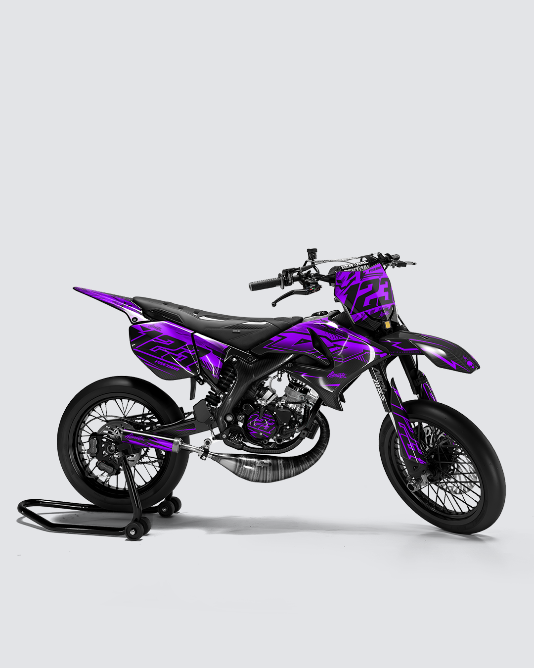 REAPER - Kit deco YAMAHA DT 50cc - Violet — vue de côté