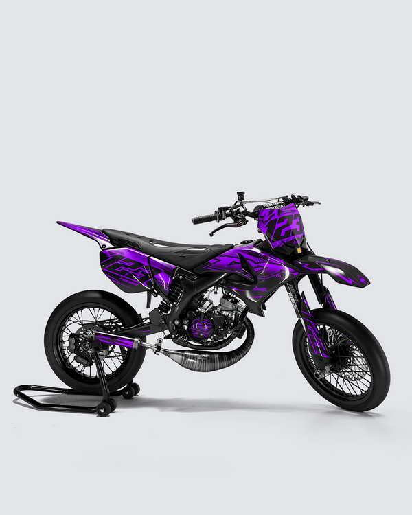 REAPER - Kit deco YAMAHA DT 50cc - Violet — vue de côté