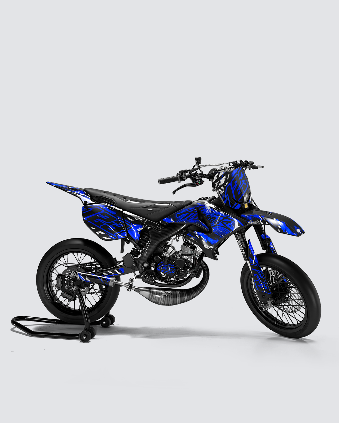 ROGUE - Kit deco YAMAHA DT 50cc - Bleu — vue de côté