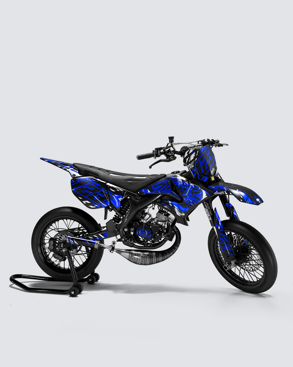 ROGUE - Kit deco YAMAHA DT 50cc - Bleu — vue de côté