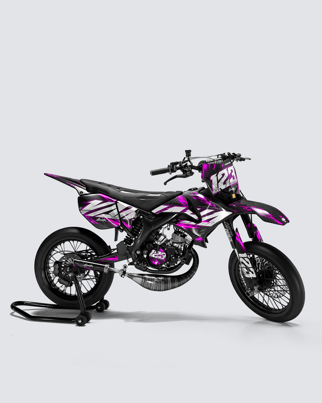STORMX - Kit deco YAMAHA DT 50cc - Rose — vue de côté