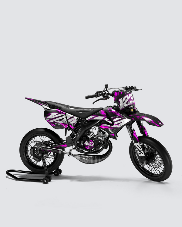 STORMX - Kit deco YAMAHA DT 50cc - Rose — vue de côté
