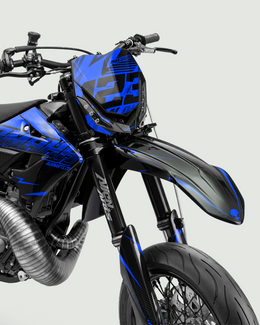 CARBX - Kit Déco Supermotard Semi-Personnalisable - Bleu — vue 2