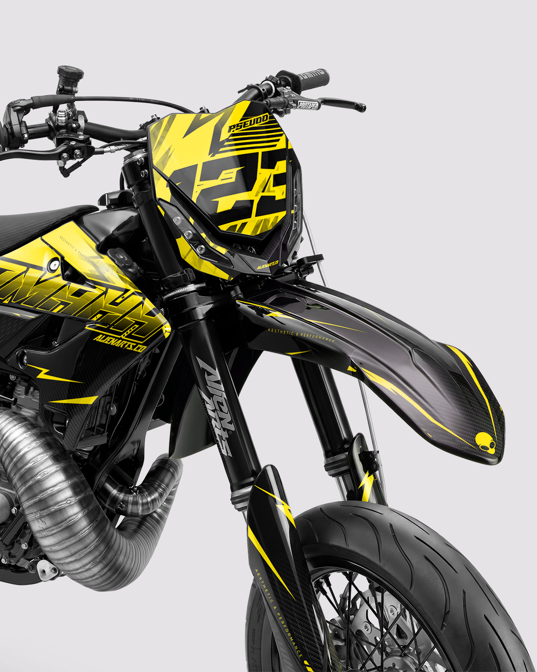 CARBX - Kit Déco Supermotard Semi-Personnalisable - Jaune