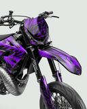 PULSAR - Kit decorativo Supermotard semi-personalizzabile - Viola