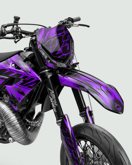 PULSAR - Kit Déco Supermotard Semi-Personnalisable - Violet — vue 2