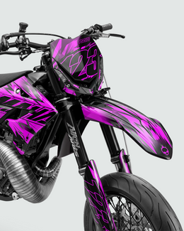 PULSAR - Kit Déco Supermotard Semi-Personnalisable - Rose — vue 2