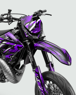 KINETIC - Kit Déco Supermotard Semi-Personnalisable - Violet — vue 2