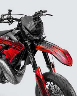 NITROGEN - Kit Déco Supermotard Semi-Personnalisable - Rouge — vue 2