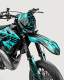 PULSAR - Kit decorativo Supermotard semi-personalizzabile - Turchese