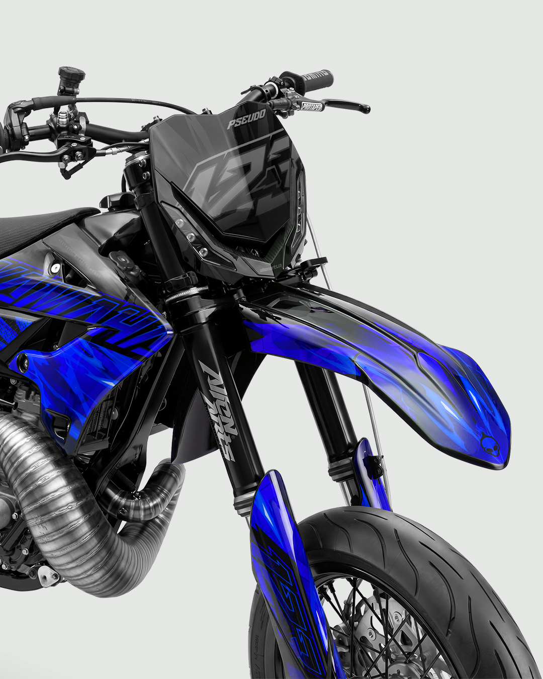 NITROGEN - Kit Déco Supermotard Semi-Personnalisable - Bleu