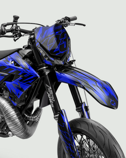 PULSAR - Kit Déco Supermotard Semi-Personnalisable - Bleu — vue 2