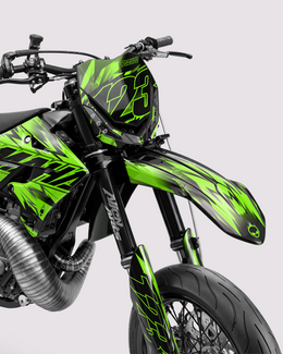 PULSAR - Kit Déco Supermotard Semi-Personnalisable - Vert — vue 2