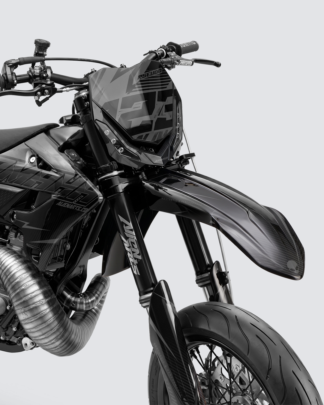 CARBX - Kit Déco Supermotard Semi-Personnalisable - Noir