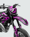 KINETIC – Teilweise anpassbares Supermotard-Dekoset – Rosa