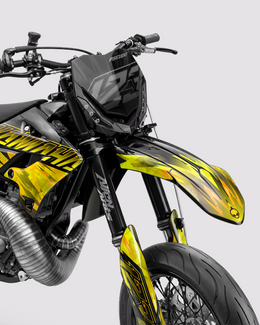 NITROGEN - Kit Déco Supermotard Semi-Personnalisable - Jaune — vue 2