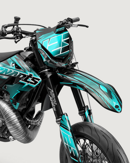 IONIK - Kit Déco Supermotard Semi-Personnalisable - Turquoise — vue 2