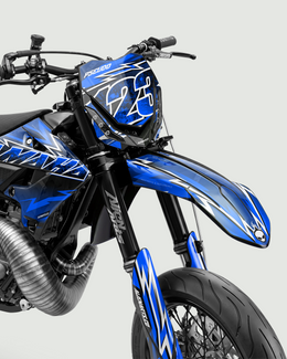 XONIX - Kit Déco Supermotard Semi-Personnalisable - Bleu — vue 2