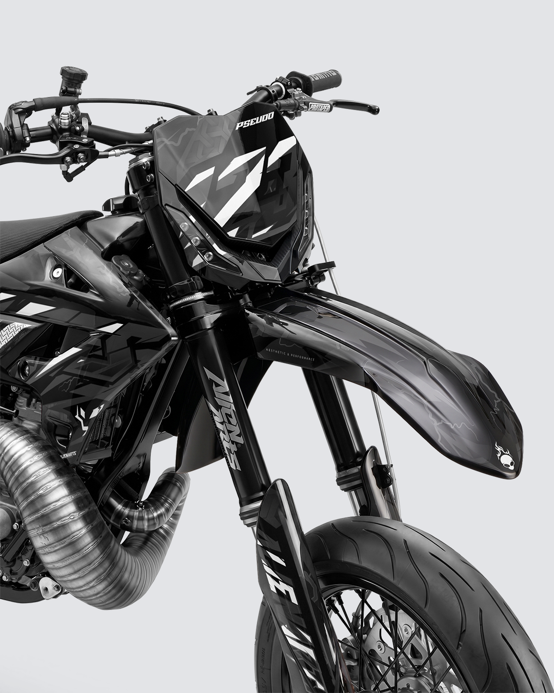 KINETIC - Kit Déco Supermotard Semi-Personnalisable - Noir