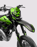 CARBX – Teilweise individualisierbares Supermotard-Dekor-Set – Grün