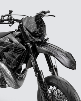 PULSAR - Kit Déco Supermotard Semi-Personnalisable - Noir — vue 2